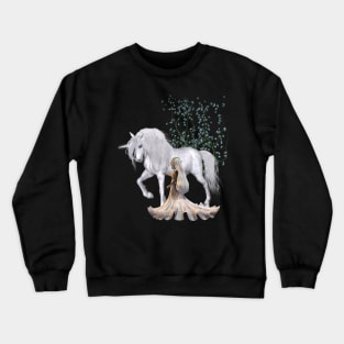 Little fairy with unicorn Crewneck Sweatshirt